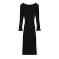 Ribbed Knit Midi Dress